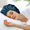 Women's Double-Layer Satin Sleep Cap - Adjustable Elastic Band for Soft Hair Protection
