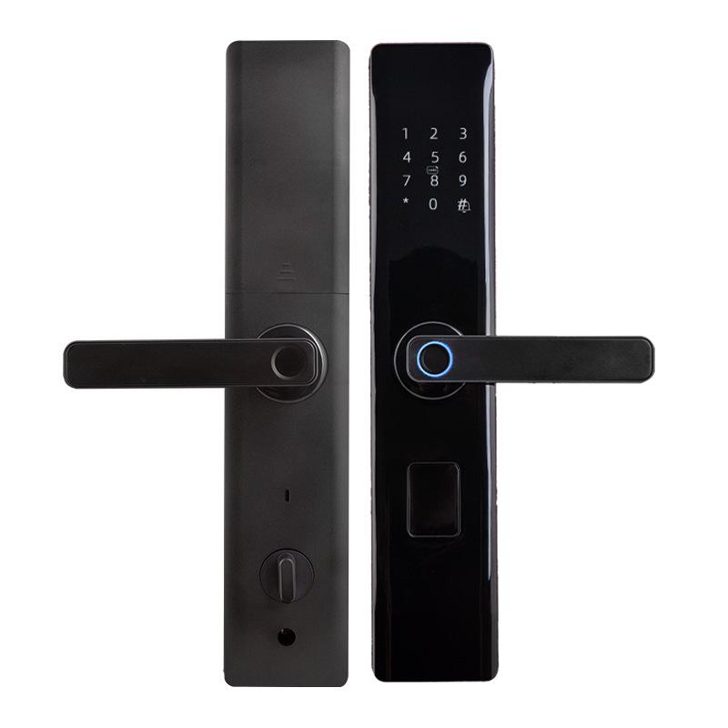 

Умный замок с отпечатком пальца Tuya One-Grip, полуавтоматический с паролем, противоугонный дверной замок для домов и квартир, класс безопасности C.