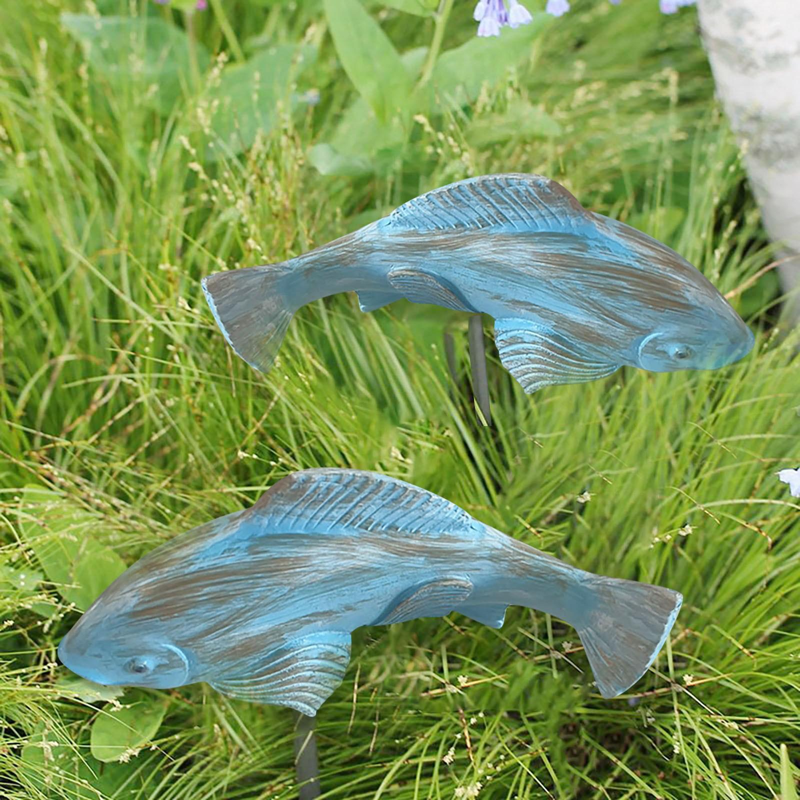 

Украшение сада из смолы, украшение для наружного сада, украшение в форме рыбы, украшение в форме рыбы