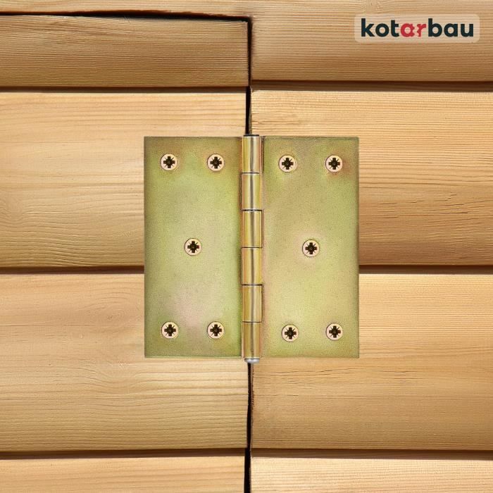 Lot de 10 Charnières de meubles - 100mm x 100 mm - Galvanisées - Jaune - KOTARBAU