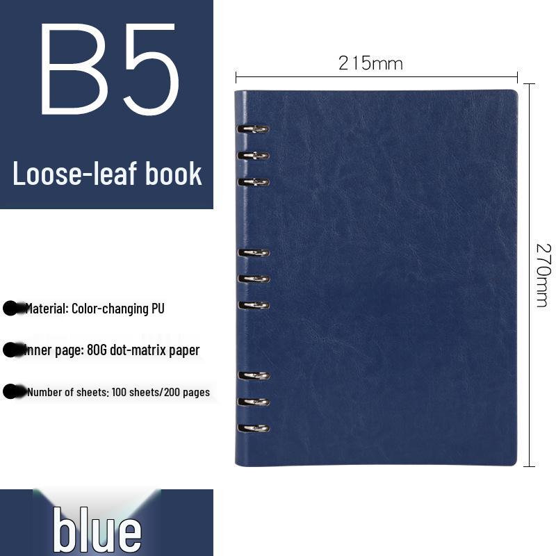 Enterprise Loose-leaf Notebook, Customizable A5/B5/A6 for Company Events & Meetings
