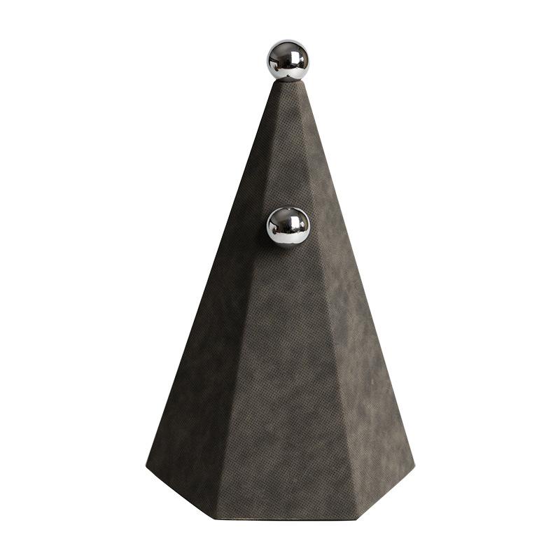 

Конический инкрустированный кожаный шар с геометрическими орнаментами Модель комнаты Офис продаж B&B Гостиная Рабочий стол Современный свет Роскошные мягкие украшения