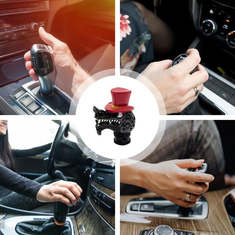 Knoflík řadicí páky ze slitiny akrylu Knoflík řadicí páky ve tvaru vlka pro automobily Ergonomický stabilní řadicí páka Dekorativní robustní rukojeť řazení pro