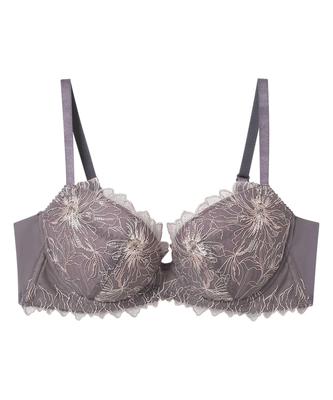 Bra Keeps Breasts High Side Smooths the Back Day Bra BBJ304 GY D70 [Amphi/Wacoal] Full, Design, [Hold Bra] Women's