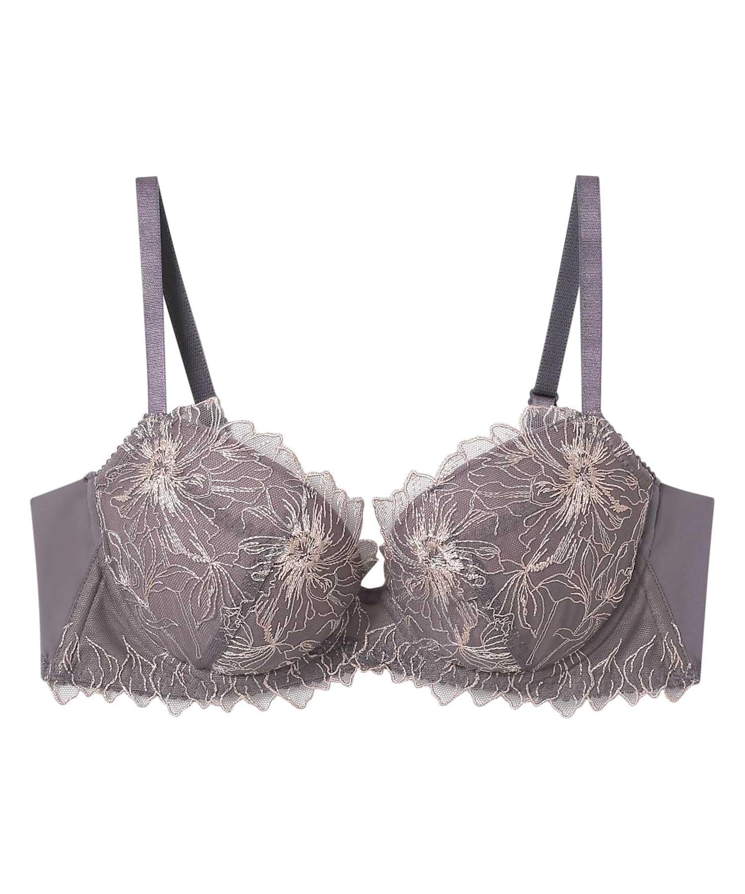 

Бюстгальтер поддерживает грудь высоко по бокам, разглаживает спину, дневной бюстгальтер BBJ304 GY D70 [Amphi/Wacoal] полный, дизайн, [Поддерживающий бюстгальтер] Женский