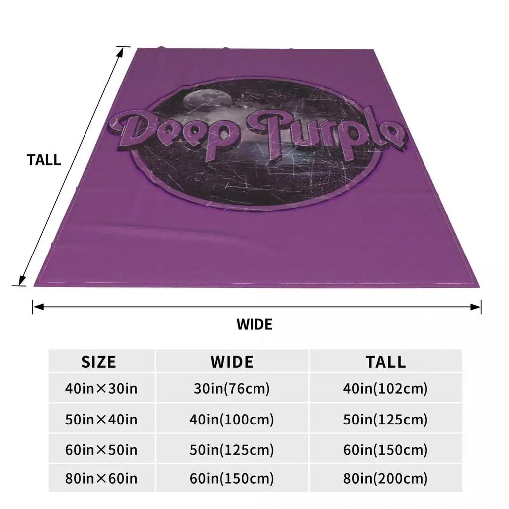 Vintage Derin Mor Bant Ürün Battaniye Flanel Ev Ağır Metal Atmak Battaniyeler Ofis Yatak Örtüleri için Rahat Hafif Ince