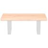 Washbasin Top with Mounting Bracket Steel and Solid Oak Wood