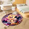 1pc Mickey Mouse Minnie&Mickey Round Area Rug , Playroom Bedroom Living Room Indoor Decor Rug , Perfect for Leisure Areas , Bedside , Cloakr