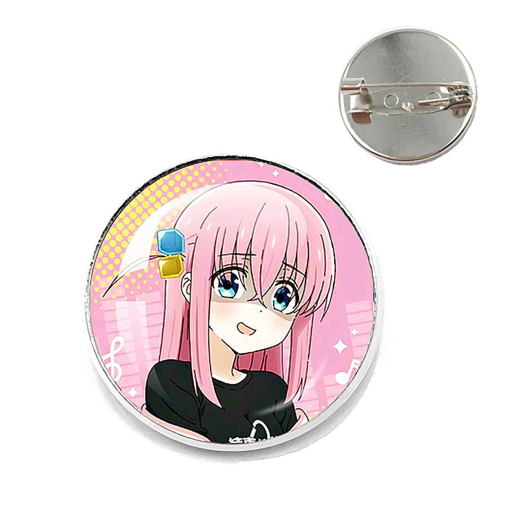 Bocchi The Rock Anime Brooch Gotoh Hitori Ijichi Nijika Kita Ikuyo Yamada Ryo Cartoon Cosplay Glass Brooch Pin For Badge Gifts