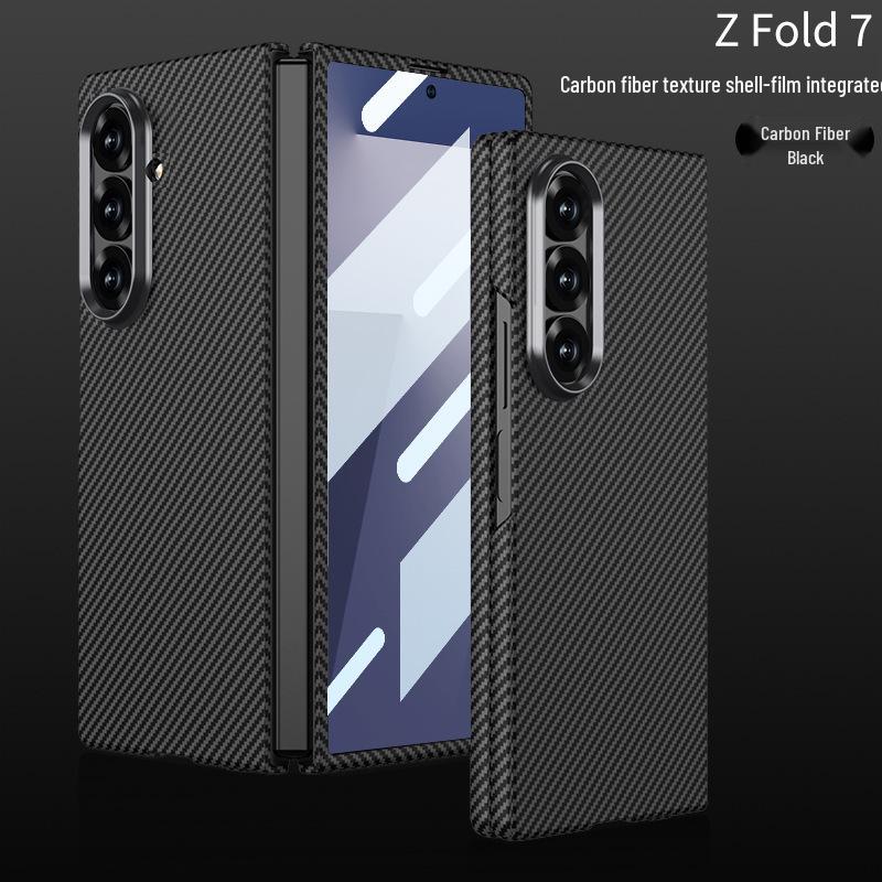 Samsung Z FOLD7 Ultra-tenké ochranné pouzdro s texturou karbonových vláken - Jednobarevné, Skládací design