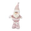 Pink Sequin Snowman Plush Toy: Retractable Christmas Decoration for Windows