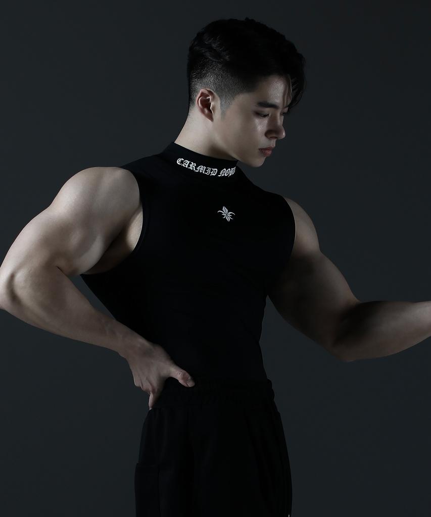 CARMID Compression Mock Neck Sleeveless [Black]