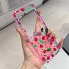Summer Fruit Cherry Pattern Metal Connector Phone Case for Samsung Galaxy Z Flip3 Flip4 Flip5 Flip6 Flip7 Candy Color Soft TPU