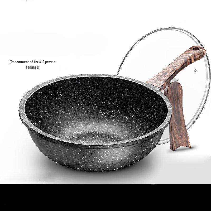 WUTUO 28cm Non-stick Frying Wok with Lid