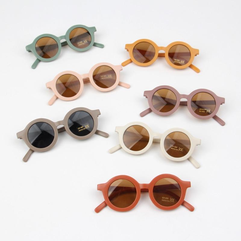 Summer Retro Round Kid Polarized Sunglasses UV 400 for Protection Child Sunglasses Holiday Outdoor