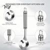 Easy Grip Meatball Spoon Stainless Steel Maker Spoon, Non-slip Ergonomic Long Handle Design, Tool Professional Meat Baller for Fish Balls And
