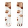Cozy Mid-Calf Plush Maternity Socks - Cute Kitten Paw Design