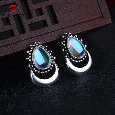 Top Brand Water Drop Design Created Moonstone Stud Earrings For Women Earrings Girl's Gifts