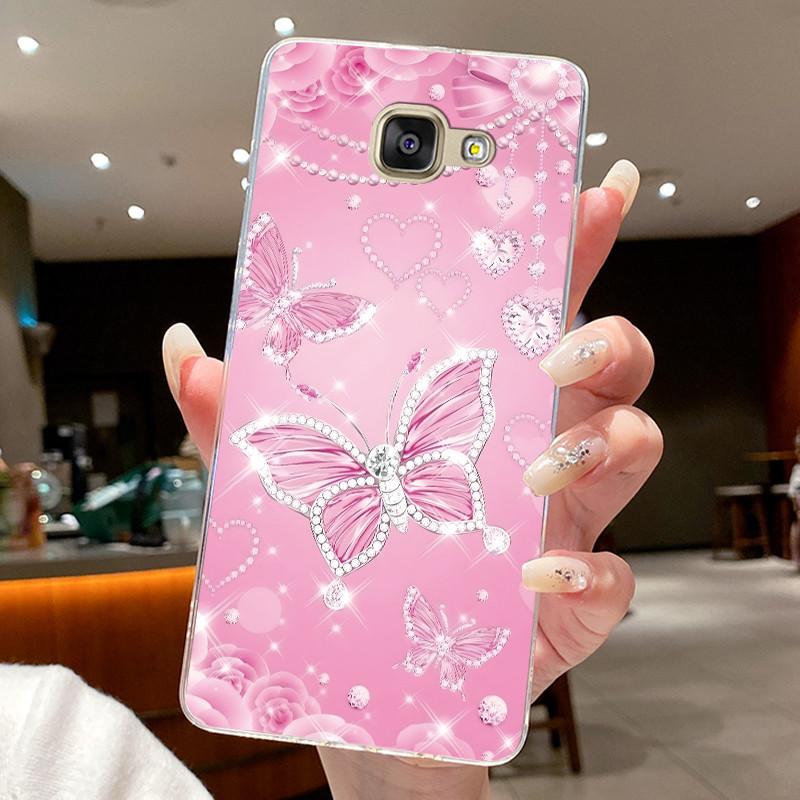 For Samsung Galaxy A5 2016 A3 2016 A7 2017 Case Flower Butterfly Soft Silicone Clear TPU Cover For Samsung A3 A5 2017 Cases Capa