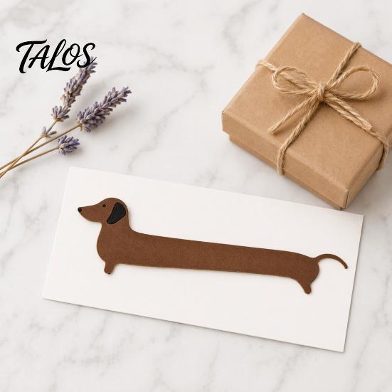 Talos 2Pcs 3D Printed Dog Bookmark, Dachshund Page Holder for Students, Cute Puppy Book Marker Office School Reading, Gift Lovers