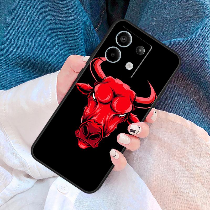 Taurus Bull Cover For Xiaomi Redmi Note 14 13 11 9 10 12 Pro 9S 10S 11S 12S Redmi 14C 10C 12C 13C Case