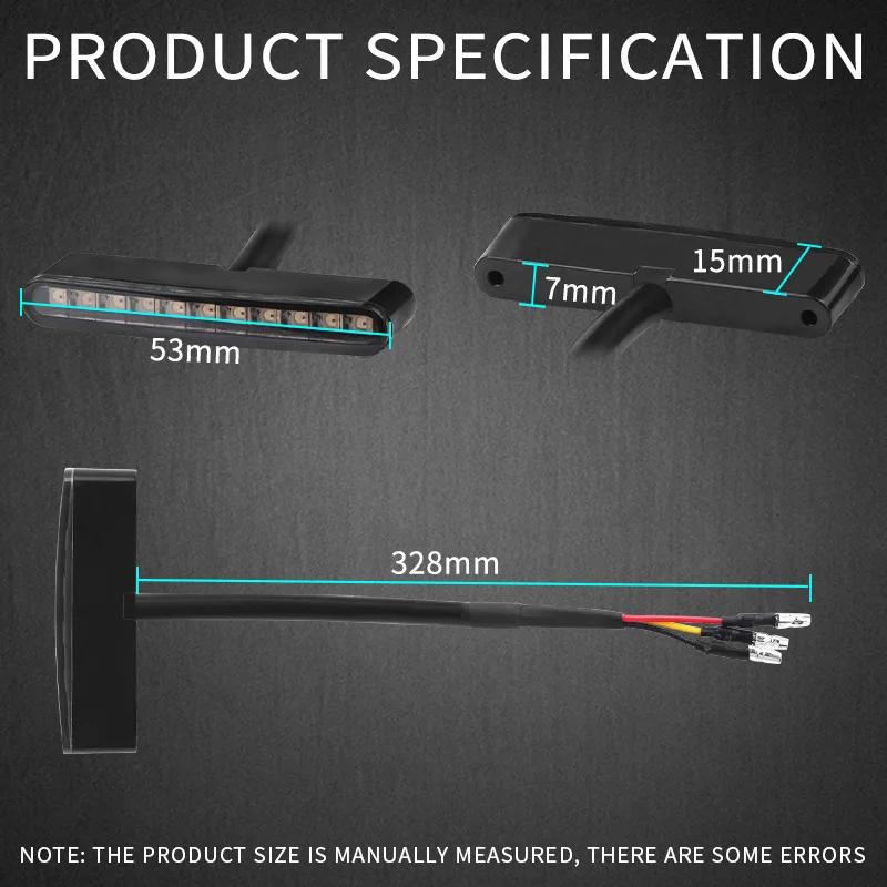 Motorcycle Mini Tail Light 5/11LED Motorbike Rear Brake Lamp Stop Warning Lamp For Scooter ATV Cafe Racer Bobber Kawasaki