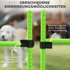 Dog Agility Set, 4-Piece Height-Adjustable Agility Equipment with 4 Hurdles, Carry Bag, 99 x 65 x 94 cm, Green