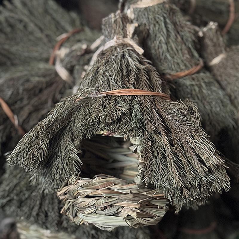 Unique Birdhouse Comfortable Birdhouse Hand-woven Natural Grass Hummingbird House For Garden Outdoor Decoration Window Hideaway