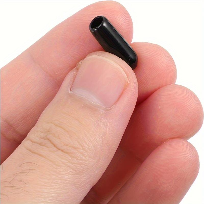 30pcs Contemporary Plastic Pegboard Hooks Protector with Wall Mount, Easy Install, Round Rubber End Caps Rack Cover 17mm Long - Black