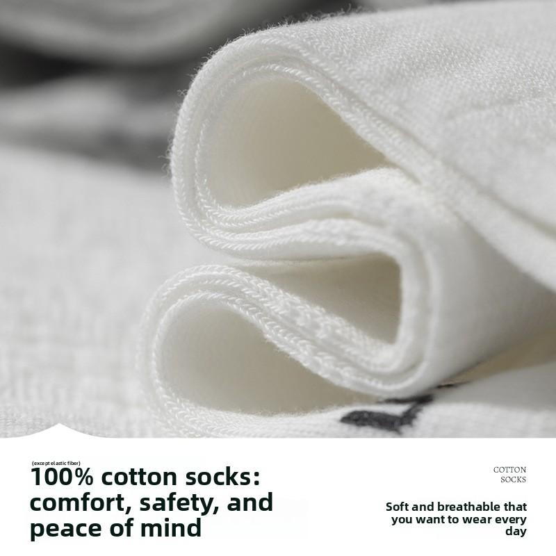 Cotton Women's Pure Cotton Heart Pattern Short Leg Socks - 100% Cotton Short Leg Socks for Spring and Summer