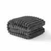 1pc Striped Solid Color Flannel Blanket, Soft and Comfortable Cover Blanket, Suitable for Sofas, Beds, and Travel Multi-Purpose