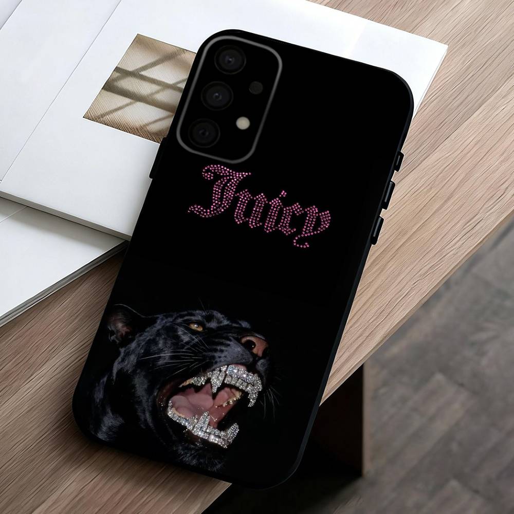 J-Juicy C-Couture Phone Case For Samsung Galaxy A73,A72,A71,A70,A53,A52,A51,Others Soft Black Cover