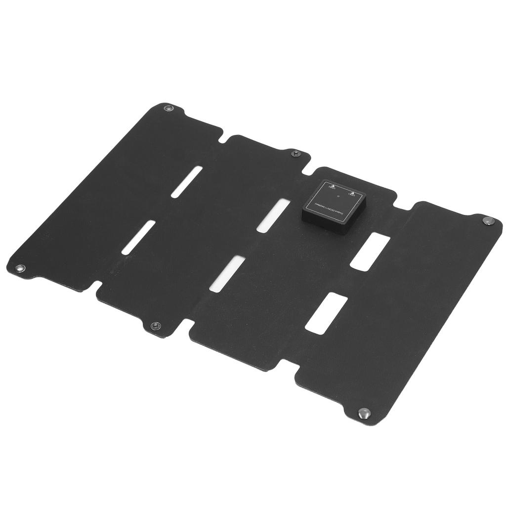 14W 5V ETFE Solar Panel Foldable Outdoor Charging Panel Dual USB Output IPX6 Black
