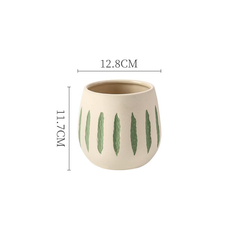 Vase Senior Sense Creative Multi-color Painting Ceramic Flower Pot Vase Home Niche Desktop Indoor Pot Home Decoration Simple