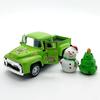 Pull Back Function Green Christmas Vehicle Alloys Crafted Desktop Model For Indoor Seasonal Styling