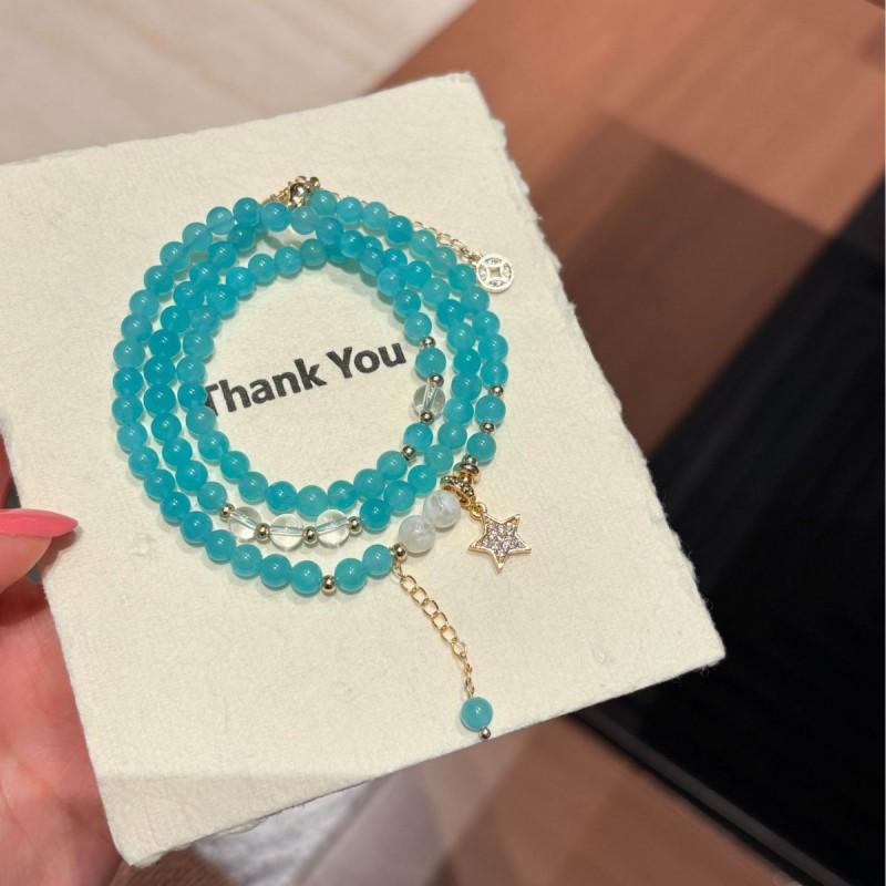 Star Ferry Original Natural Vintage Ite Multi-Layer Tassel Bracelet Luxury Fashion High-End Three-Ring