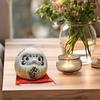 Ceramic Daruma Doll Statue Ornament Piggy Bank for Cafe Apartment Restaurant Red