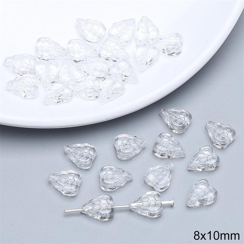 

20 шт./пакет Прозрачные стеклянные бусины специальной формы для самостоятельного изготовления браслетов, ожерелий, сережек, ювелирных изделий, аксессуаров 8x10mm 20pcs/bag