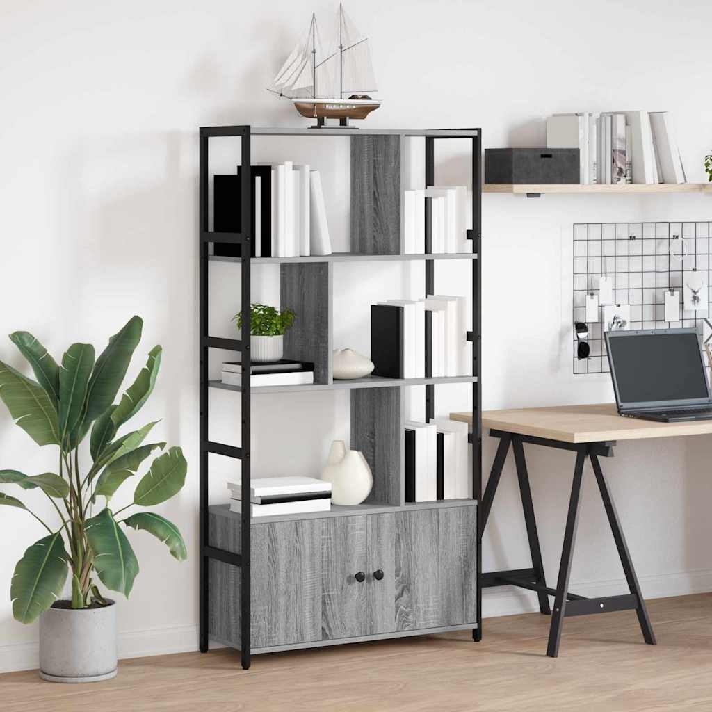 Bookshelf Gray Sonoma 80 x 30 x 155.5 cm Particleboard