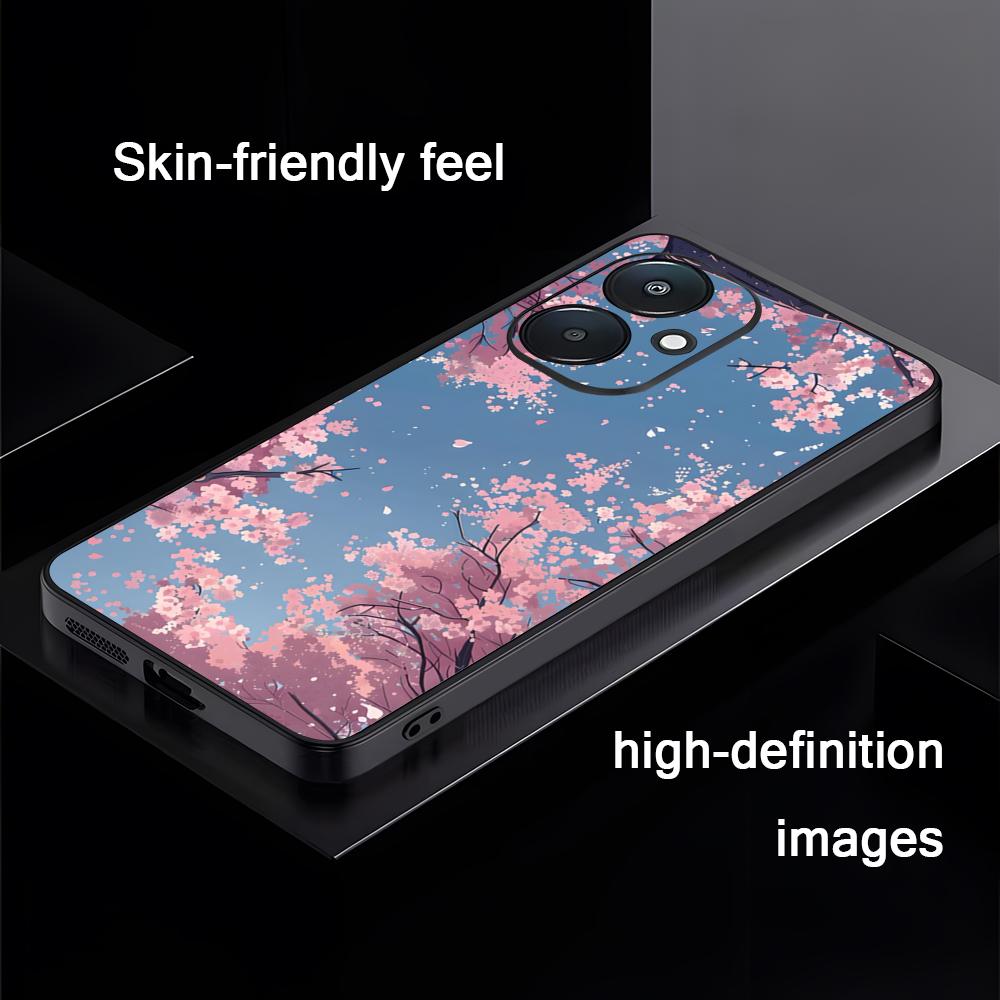 Cherry blossoms picture Art Phone Case For Xiaomi Redmi 14C 13C 12C Note14 13 12 11 10 Pro Plus S Soft Black Phone Cover