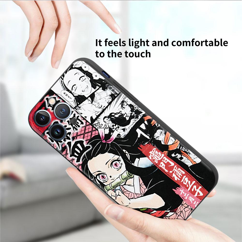 Anime Demon Slayer Kimetsu Pouzdro Pro Apple iPhone 14 Pro Max 13 11 12 Mini SE 7 8 Plus X XS 6 6S Silikonový Kryt na Telefon Měkká Funda