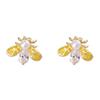 Náušnice Banyan Tree S925 stříbro včela zirkon perla - Roztomilý zvířecí design na jaro/léto