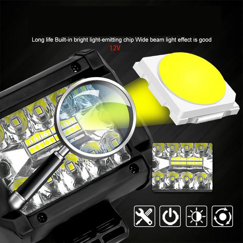 1/2PC 12V 60W LED Bar Offroad Spot Flood Combo LED Light Bar Work Light For Truck Car SUV ATV UTV 4WD LED Headlights