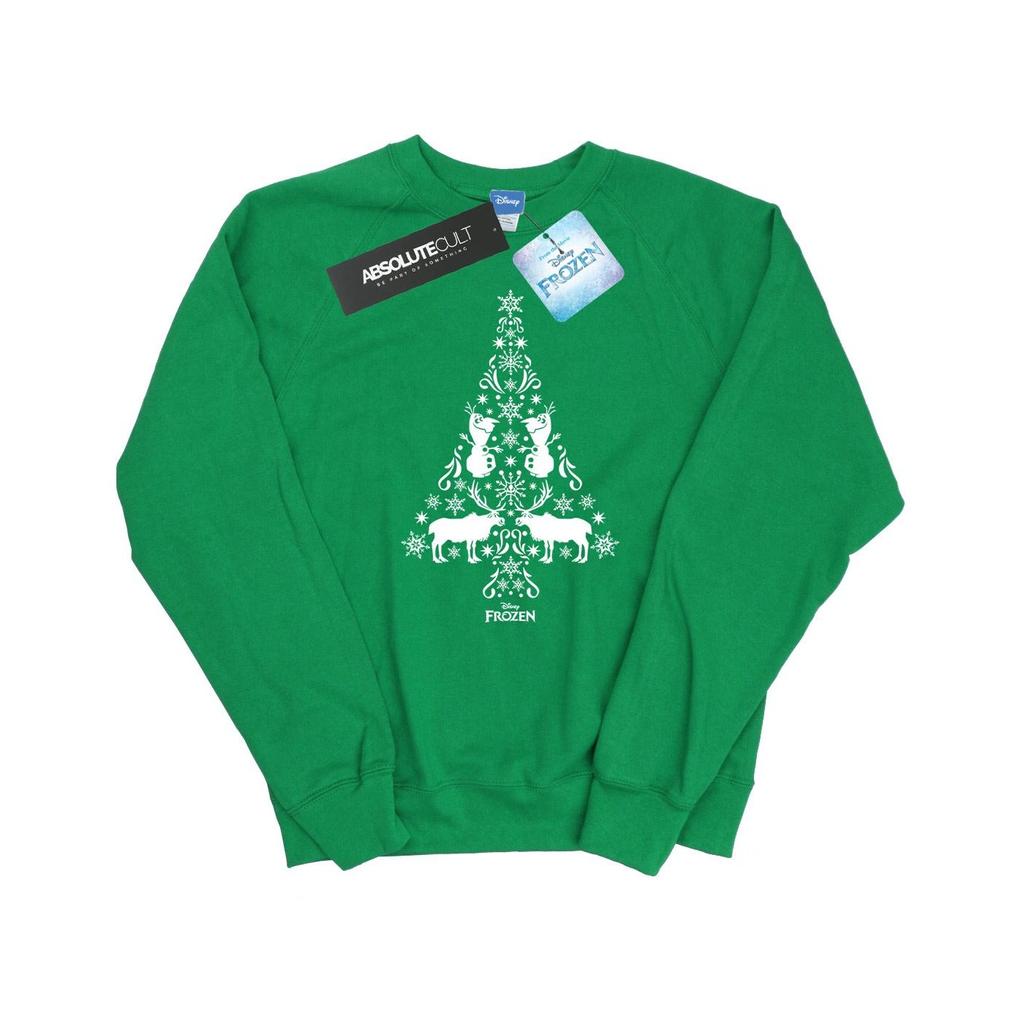 Disney Womens/Ladies Frozen Christmas Tree Sweatshirt