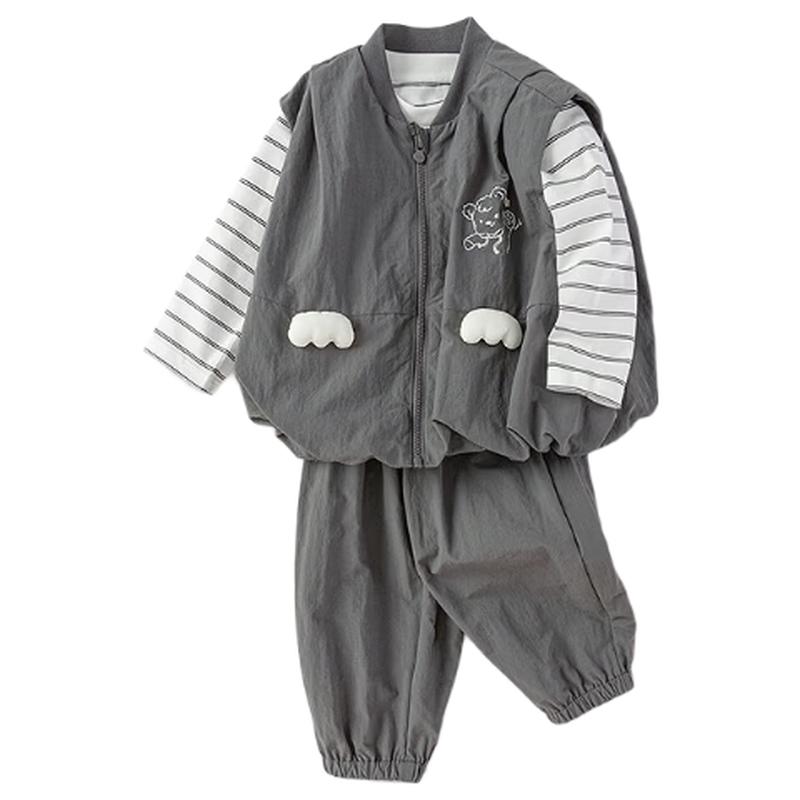 Balabala Kids Long Sleeve Three-Piece Set 100