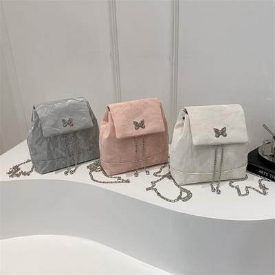 Koreanische Nische Umhängetasche Damen Tasche Trendiger Neuer Sommer Schmetterlingskette Kleiner Rucksack Modischer Pendlerrucksack