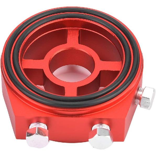 Oil Filter Sandwich Plate Thread Adapter,Universal Aluminum Oil Filter Cooler Sandwiched Plate Oil Pressure Temp Gauge Adapter Kit