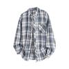 Men S Plaid Loose Drop Shoulder Long Sleeve Casual Shirt Plus Size