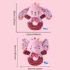 New Pink Hand Cranked Ring Newborn Plush Toy 0-1 Year Old Baby Hand Ringed Bell, Suitable for Baby's New Year Gift