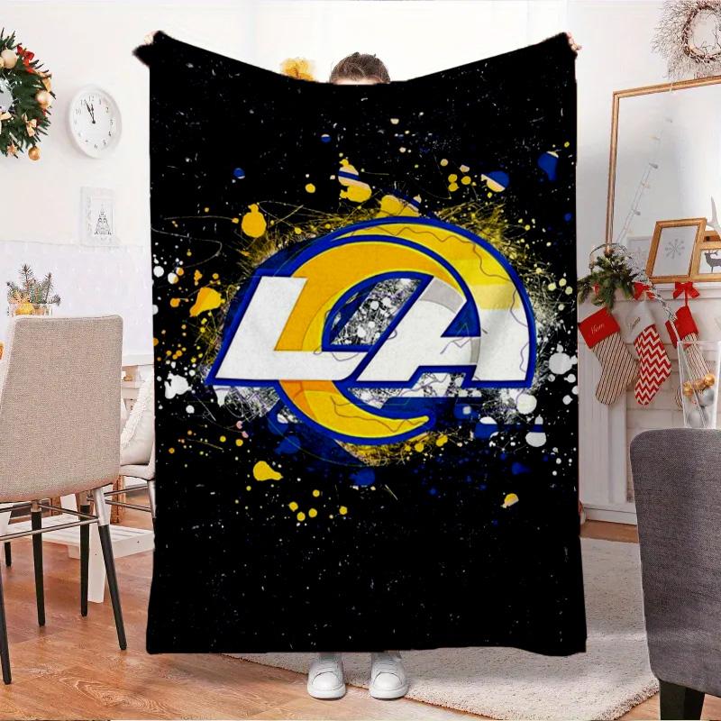Angeles Rams Team Blanket Outdoor Flannel Blanket for Camping, Hiking, Garden Parties, Picnic Essentials,gift for family and friends